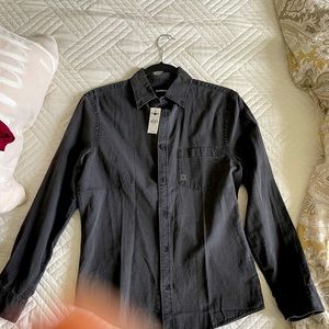 Express Grey Button Up